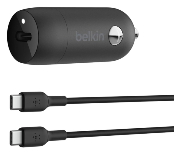 BELKIN Samochodowa 30W USB-C (z kablem) CCA004bt1MBK-B6 - 1238971 - zdjęcie